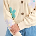DEDICATED | Cardigan Kanan Application Flower Vanilla White
