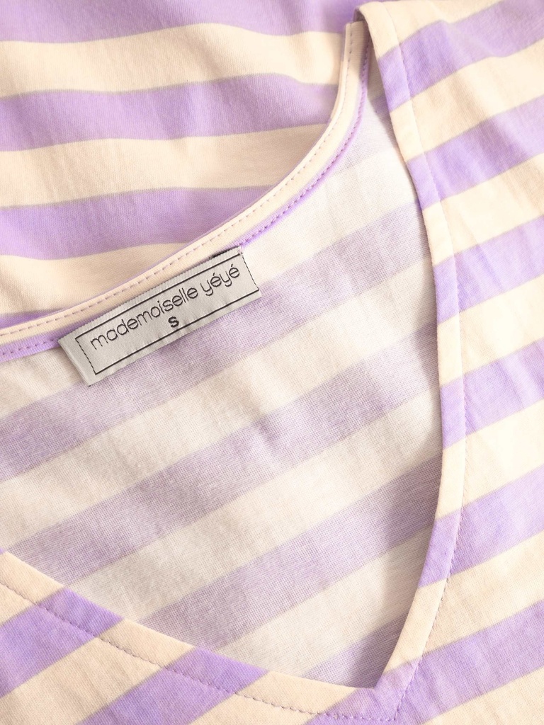 MADEMOISELLE YEYE | T-shirt Stripes Ahead - Lilac