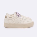 FAGUO | Tennis compensée Walnut Platform - White