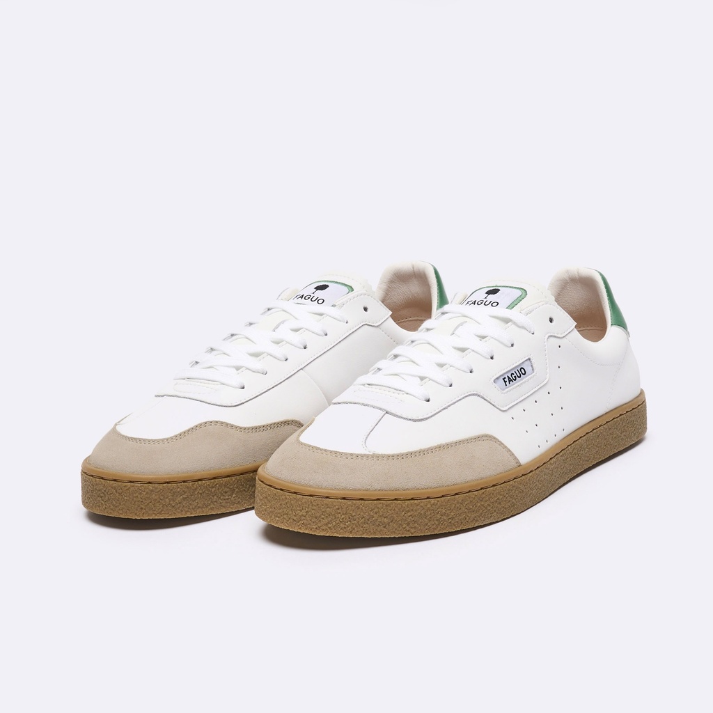 FAGUO | Basket Lumbo Leather Suède - White