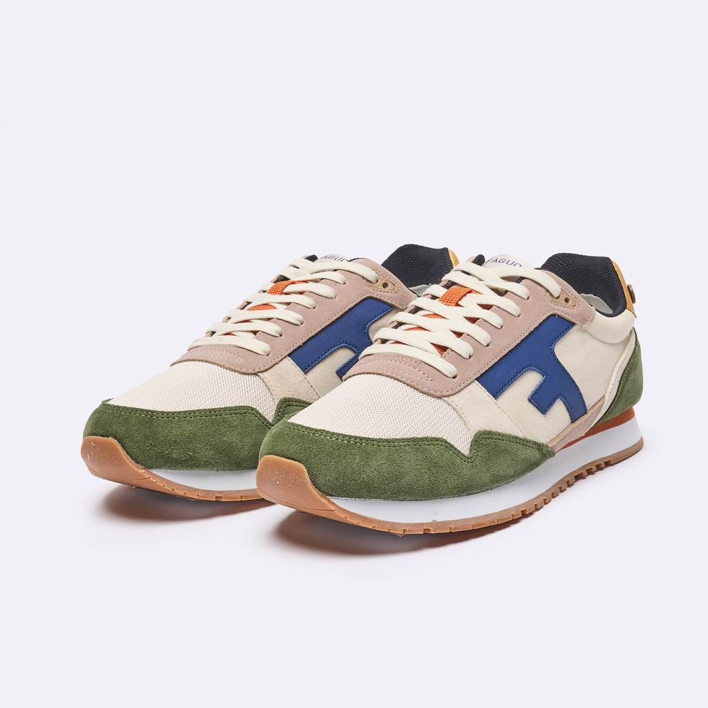 FAGUO | Basket Elm  Suede - Ecru et kaki