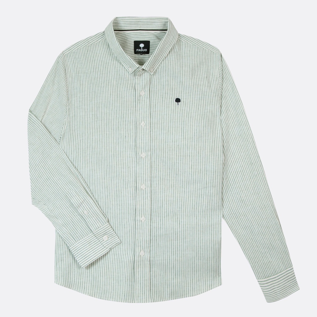 FAGUO | Chemise Ivoy en coton et lin - Green