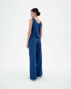 THINKING MU | Pantalon Manolita Cobalt Seersucker - Blue