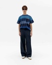 THINKING MU | T-shirt Aaron Waves Stripes - Blue