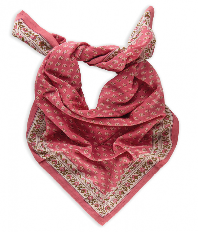 Bindi Atelier | Grand foulard Indien - Aarti Rosa