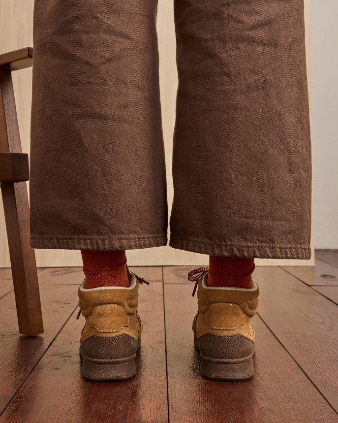 FAGUO | Basket Elm  Suede - Ecru et kaki