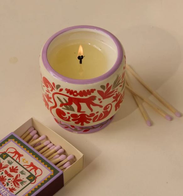 DESIGNWORKS COLLECTIVE | Bougie parfumée avec récipient en céramique - Coco, patchouli et ambre