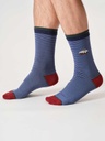 THOUGHT | Chaussettes - Mens Christmas Pudding Bamboo Cracker Gift Box Of Two - Grey Marl/Navy Blue