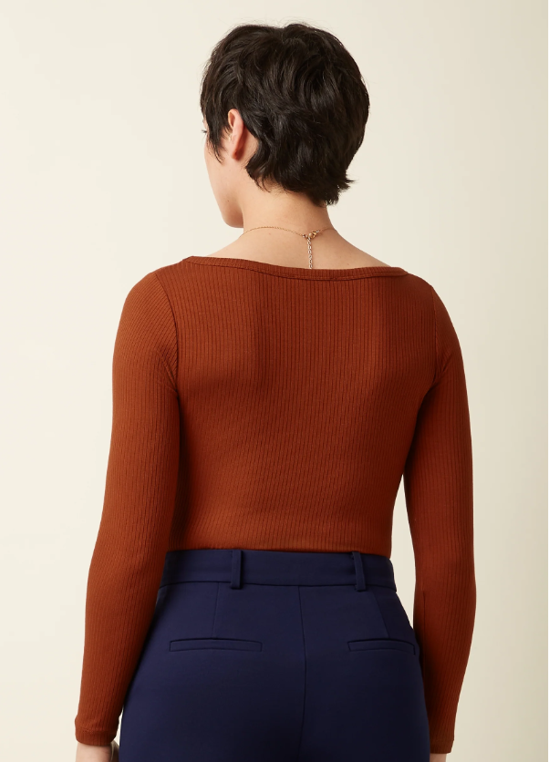 KING LOUIE | Lili Tee Uni Rib - Spicy Brown