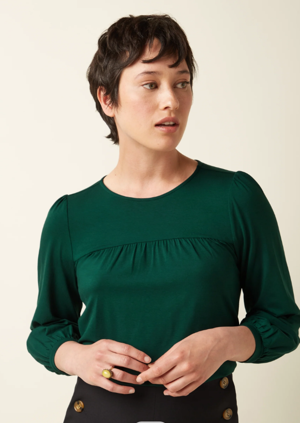 KING LOUIE | Luella Top Viscose Light - Botanical Green