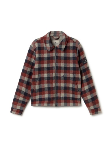 TWOTHIRDS | JACKETS - BALLYCUGGERAN - NAVY RED ECRU CHECKS