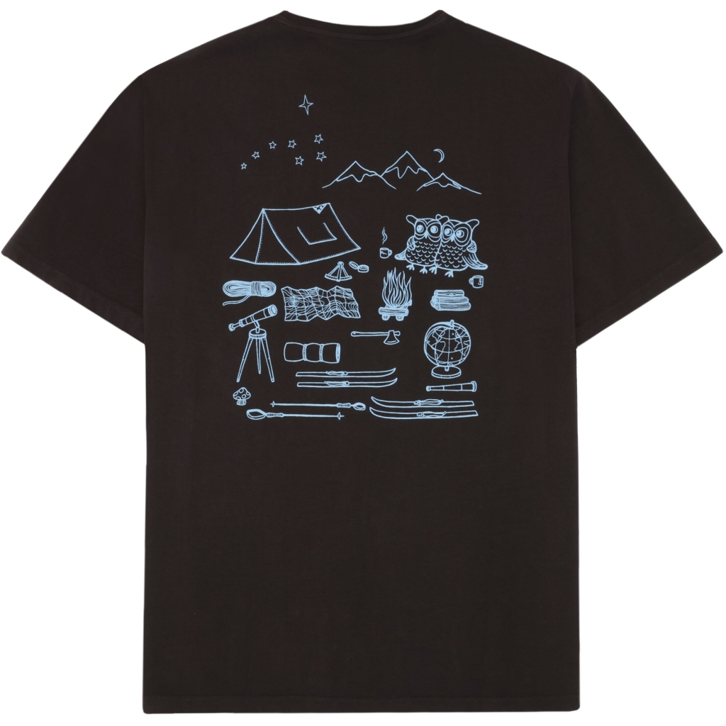 KNOWLEDGE COTTON APPAREL | Regenerative Organic Cotton Back Print T-Shirt GOTS - Chocolate Torte