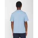 KNOWLEDGE COTTON APPAREL | LOKE badge tee - Regenerative Organic Certified™ - GOTS/Vegan - Asley Blue