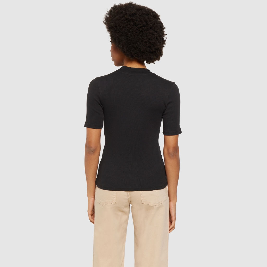 KNOWLEDGE COTTON APPAREL | Regenerative Organic Cotton High Neck Rib - Night Sky