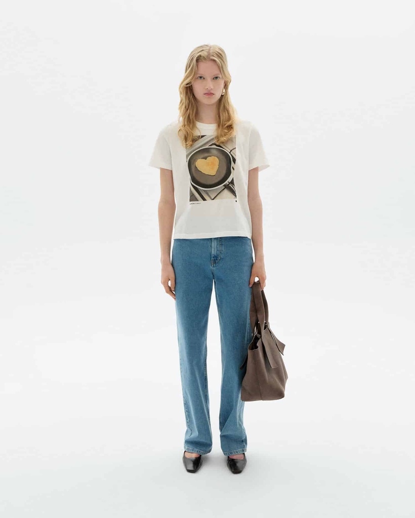 THINKING MU | PANCAKE IDA TEE - WHITE