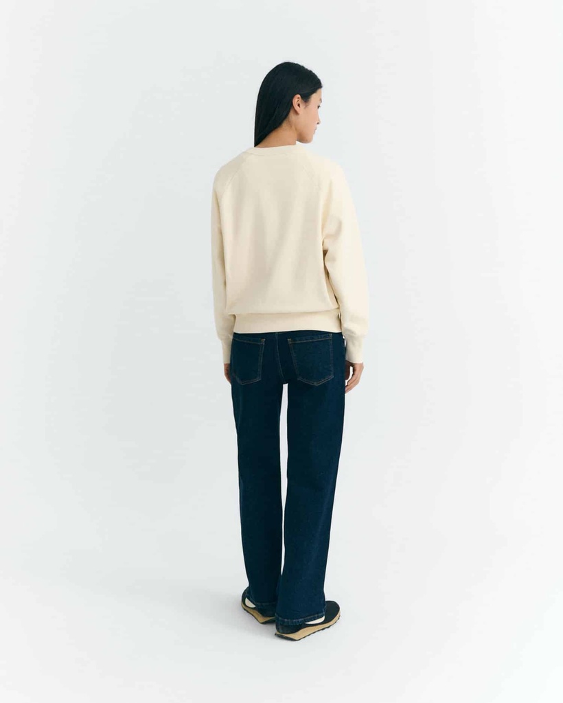THINKING MU | Sweatshirt Cloud Sheep Bonnie - White
