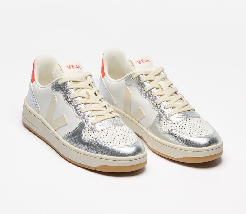 VEJA | Baskets V-10 Prime - White Pierre Silver