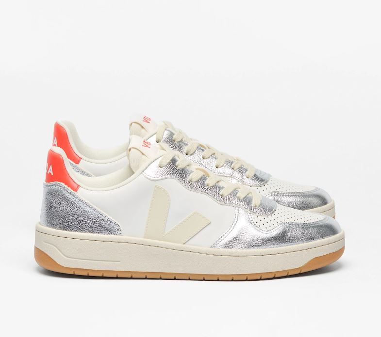 VEJA | Baskets V-10 Prime - White Pierre Silver