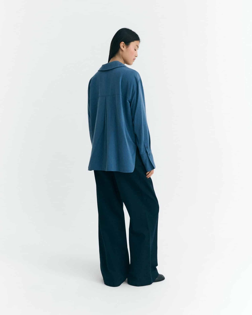 THINKING MU | SEA SIRA BLOUSE - BLUE