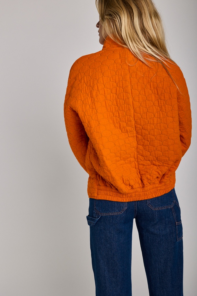 GRAINE | VESTE BOUTON VIVACITE - ORANGE 