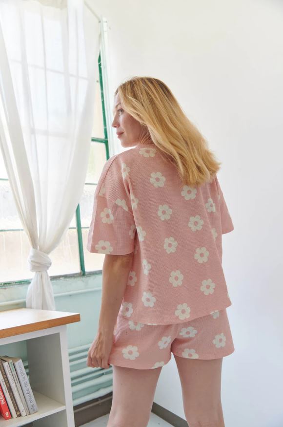 WE ARE JOLIES | Pyjama Long Coton Bio - Mi Amor Rose