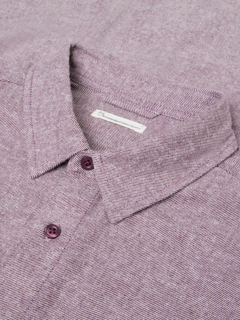 KNOWLEDGE COTTON APPAREL | Organic Cotton Flannel Shirt GOTS - Fig