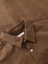 KNOWLEDGE COTTON APPAREL | Organic Cotton Fishbone Flannel Shirt GOTS - Chocolate Torte