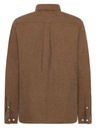 KNOWLEDGE COTTON APPAREL | Organic Cotton Fishbone Flannel Shirt GOTS - Chocolate Torte