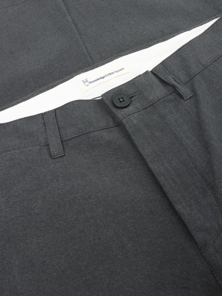 KNOWLEDGE COTTON APPAREL | Pantalon Chuck Flannel - Gray Pinstripe