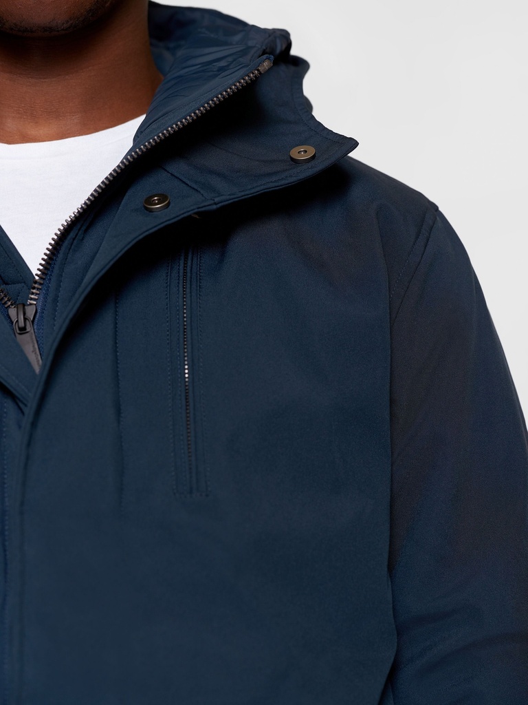 KNOWLEDGE COTTON APPAREL | Manteau Climate Shell - Total Eclipse