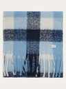 KNOWLEDGE COTTON APPAREL | Recycled Polyester Scarf GRS - Blue check