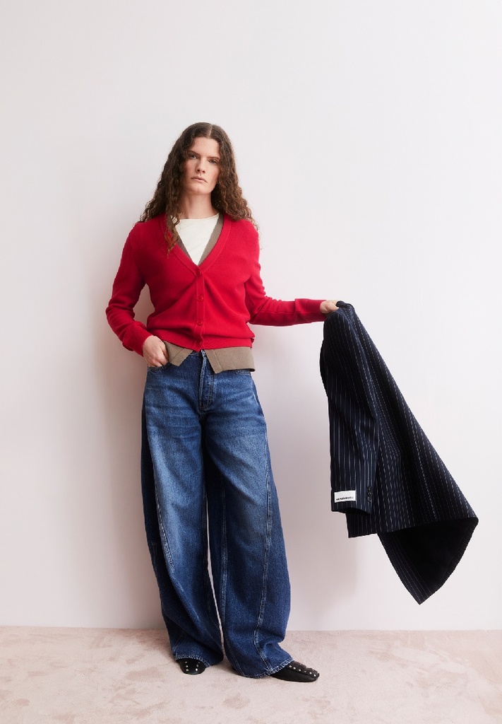 ARMEDANGELS | Strick Cardigan - MENAAL LINKS LINKS - mars red