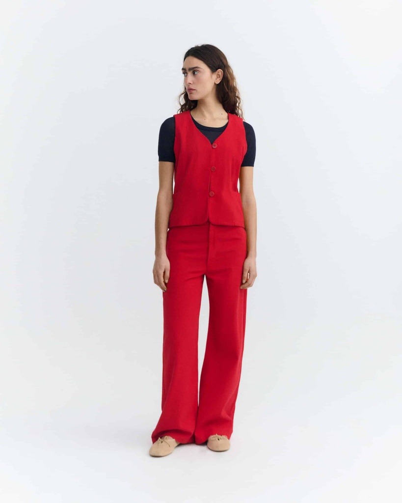 THINKING MU | CLAVEL KARINA PANTS - RED - FEMME