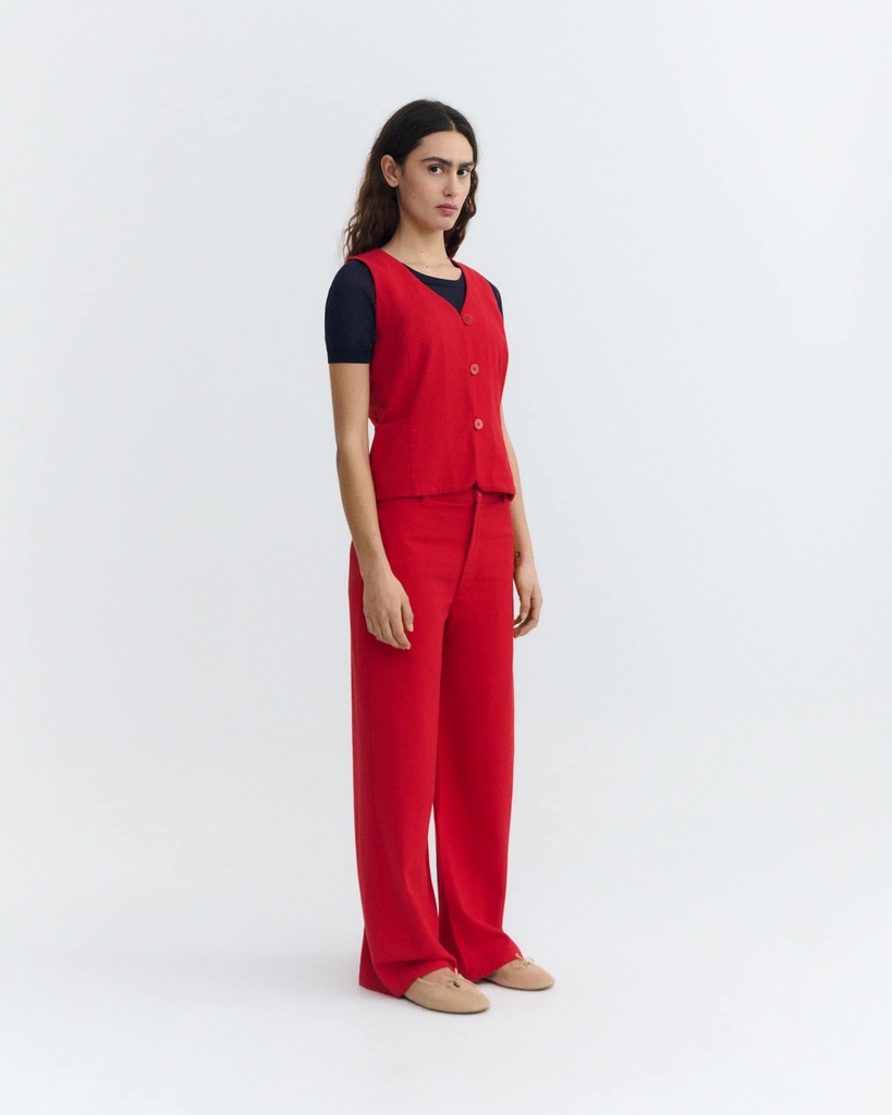 THINKING MU | CLAVEL KARINA PANTS - RED - FEMME