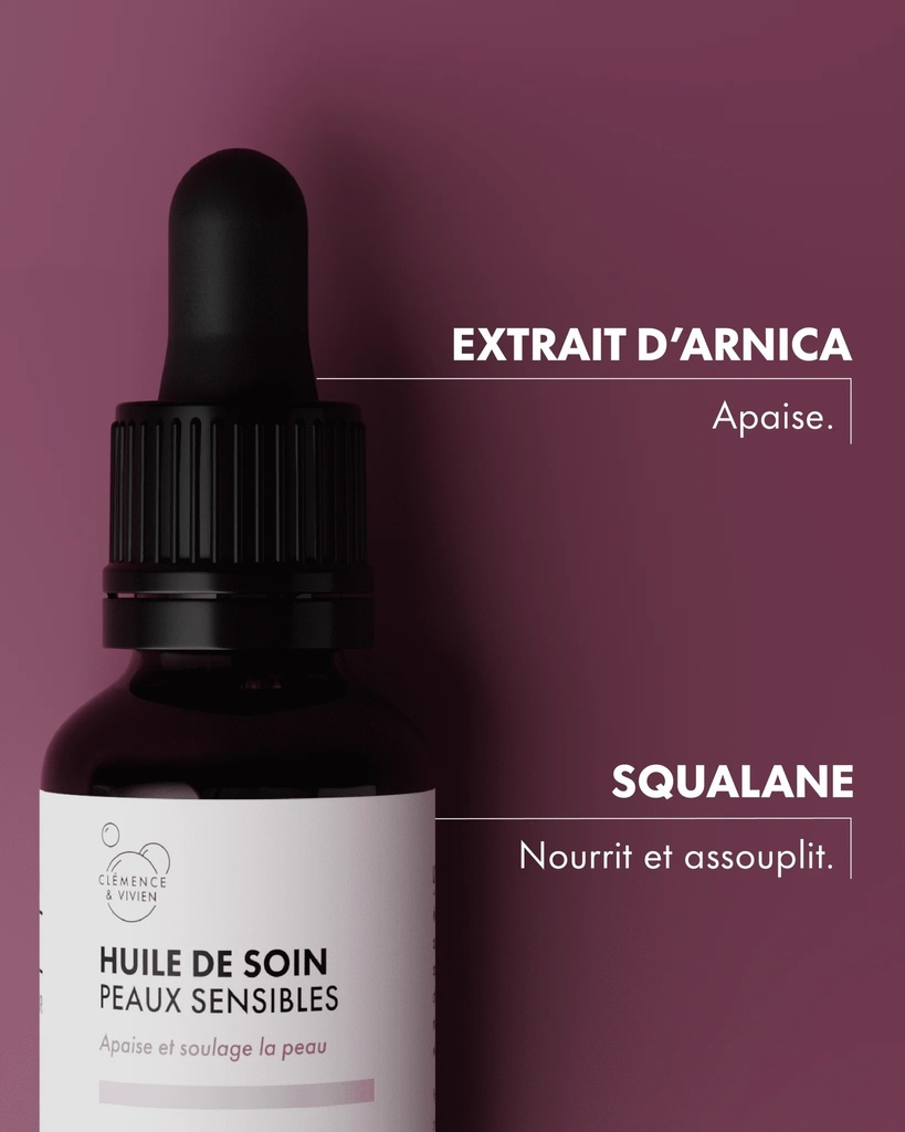 Clémence et Vivien || Huile de Soin Peaux Sensibles - 30ml
