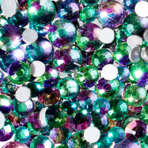Si si la paillette | Strass Réutilisable - Paon 