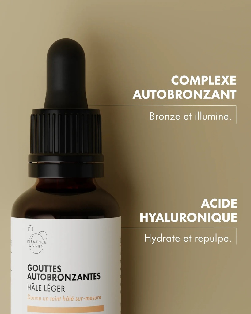 Clémence et Vivien || Gouttes autobronzantes hâle léger - 30ml