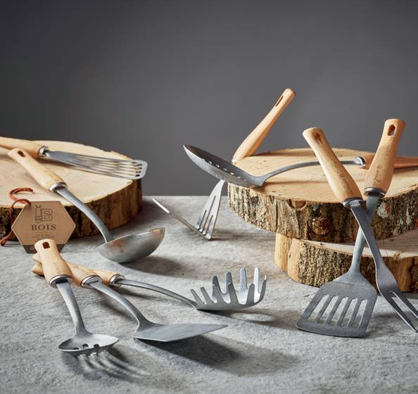 CUILLÈRE INOX ET MANCHE EN BOIS - DE BUYER