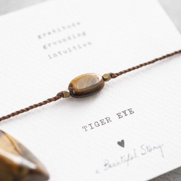 A Beautiful Story | Bracelet Gemstone - Tiger Eye Gold