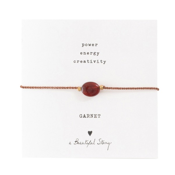 A Beautiful Story | Bracelet Gemstone - Garnet Gold