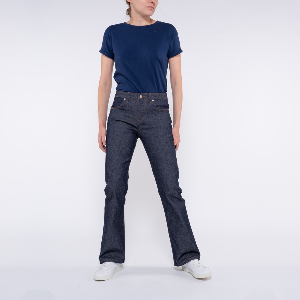 1083 | Jeans 202 Femme - Évasé SuperDenimFlex Indigo Brut 