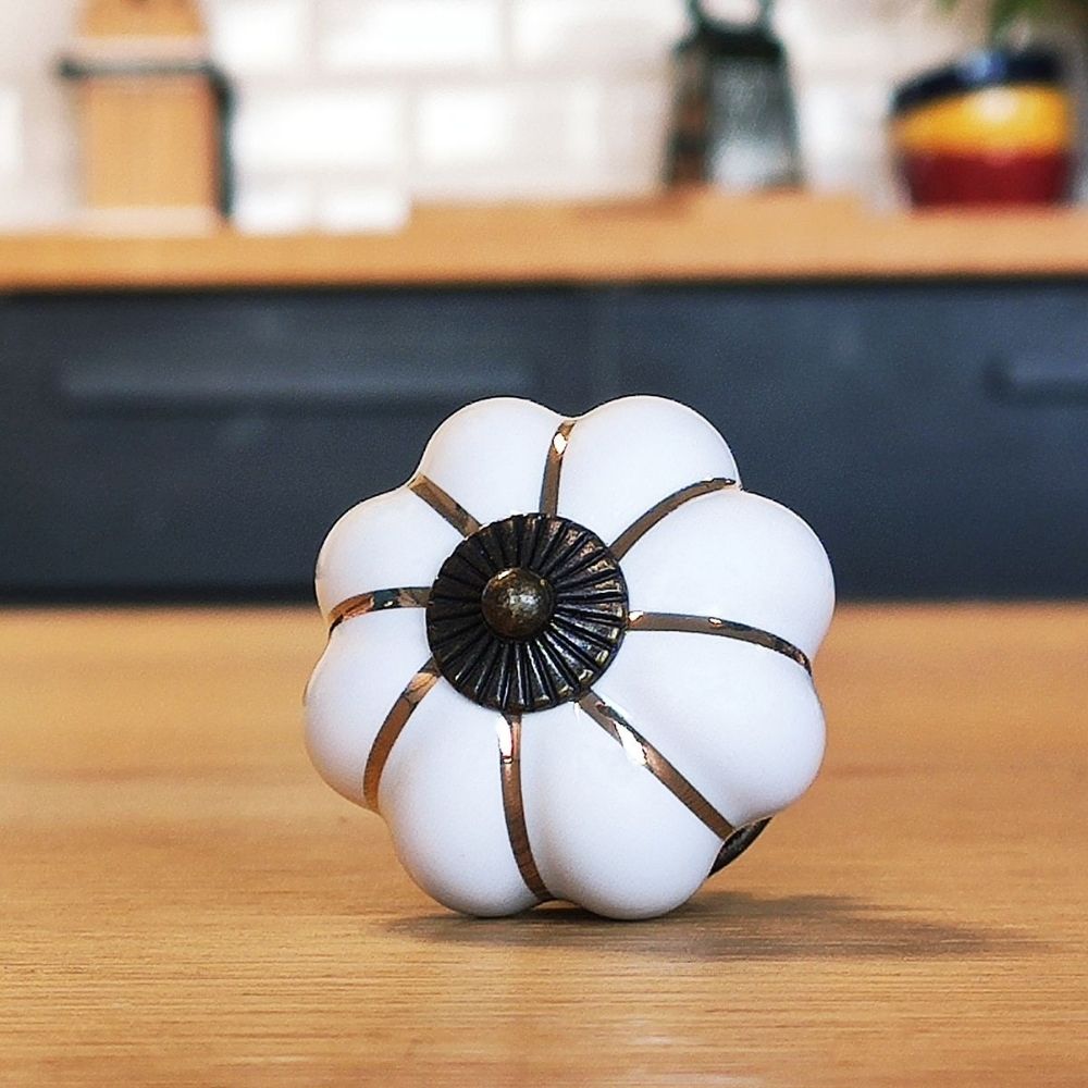 COOKUT || Poignée Pour Cocotte – Citrouille Céramique Blanche 