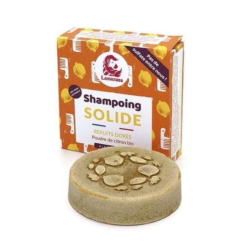 Lamazuna | Shampoing solide - Reflets Dorés - Poudre de Citron Bio