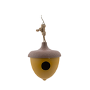 Point Virgule | Nichoir en fibre de bambou gland ocre Ø 16.4cm H 18.7cm