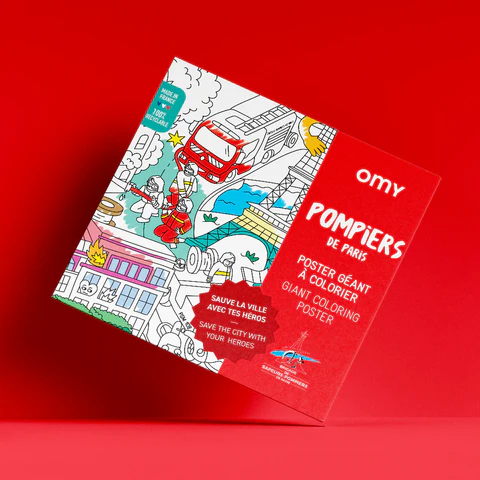 OMY || Poster à colorier – Pompier de Paris
