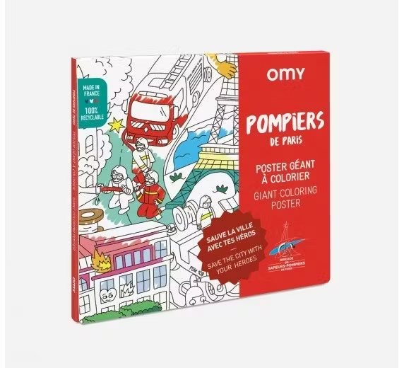 Omy | Poster à colorier -  Pompier de Paris
