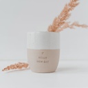 EULENSCHNITT || Tasse sans anse Hello New Day – Crème