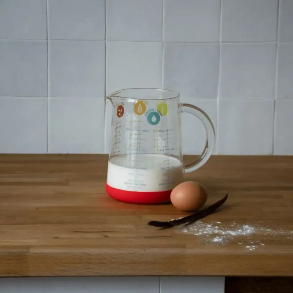 PEBBLY || Pichet doseur en verre et silicone 1L – Rouge