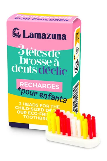 LAMAZUNA || Recharge de 3 têtes de brosse à dents – Enfants
