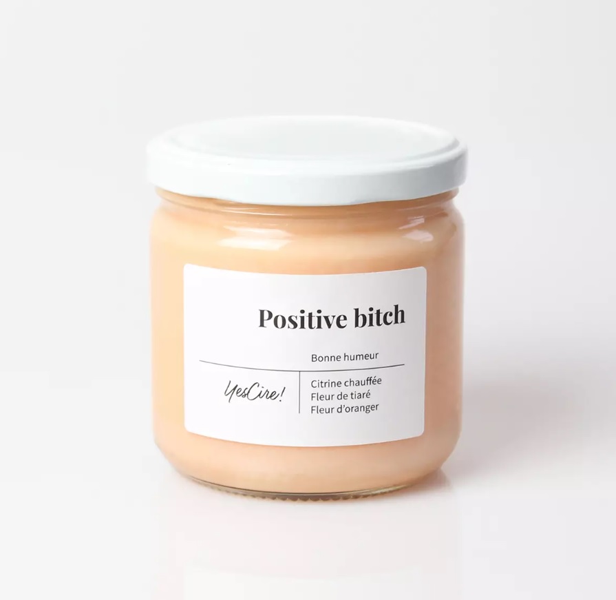 YESCIRE || Bougie citrine chauffée “Bonne humeur” – Positive Bitch